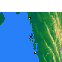 Nearby Forecast Locations - Kutubdia - Mapa