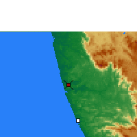 Nearby Forecast Locations - Mangalore - Mapa