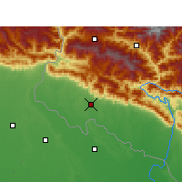 Nearby Forecast Locations - Dhangadhi - Mapa