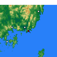 Nearby Forecast Locations - Busan - Mapa