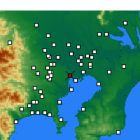 Nearby Forecast Locations - Tokio - Mapa