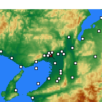 Nearby Forecast Locations - Osaka aeropuerto - Mapa