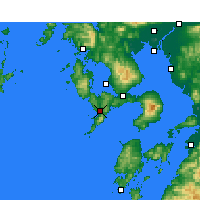 Nearby Forecast Locations - Nagasaki - Mapa