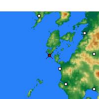 Nearby Forecast Locations - Ushibuka - Mapa