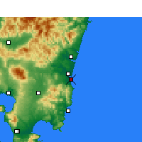 Nearby Forecast Locations - Miyazaki aeropuerto - Mapa