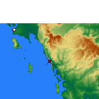 Nearby Forecast Locations - Khlong Yai - Mapa