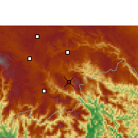 Nearby Forecast Locations - Malipo - Mapa