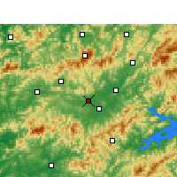 Nearby Forecast Locations - Xiūníng Xiàn - Mapa