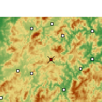 Nearby Forecast Locations - Míngxī Xiàn - Mapa