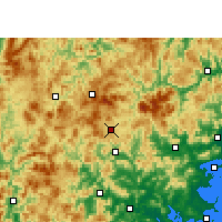 Nearby Forecast Locations - Déhuà Xiàn - Mapa