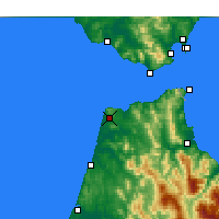 Nearby Forecast Locations - Tánger - Mapa