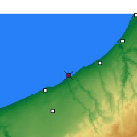 Nearby Forecast Locations - Mohammedía - Mapa