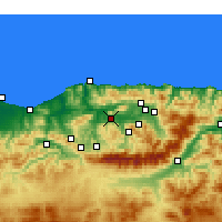 Nearby Forecast Locations - Tizi Uzu - Mapa