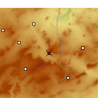 Nearby Forecast Locations - Tébessa - Mapa