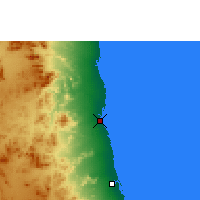 Nearby Forecast Locations - Puerto Sudán - Mapa