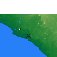 Nearby Forecast Locations - Monrovia - Mapa