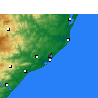 Nearby Forecast Locations - Richards Bay - Mapa