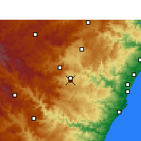 Nearby Forecast Locations - Pietermaritzburgo - Mapa