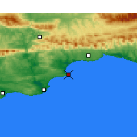 Nearby Forecast Locations - Mosselbaai - Mapa