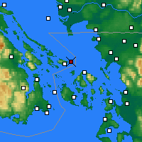 Nearby Forecast Locations - Isla Saturna - Mapa