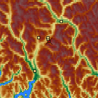 Nearby Forecast Locations - Blackcomb Base Sliding - Mapa