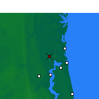Nearby Forecast Locations - Jacksonville aeropuerto - Mapa