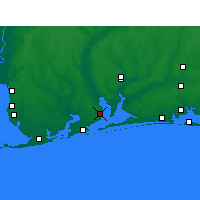 Nearby Forecast Locations - Pensacola Aeropuerto - Mapa
