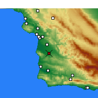Nearby Forecast Locations - Santa María - Mapa