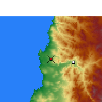 Nearby Forecast Locations - Aeródromo Desierto de Atacama - Mapa
