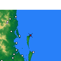 Nearby Forecast Locations - Cape Moreton - Mapa