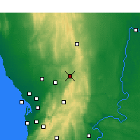 Nearby Forecast Locations - Nuriootpa - Mapa