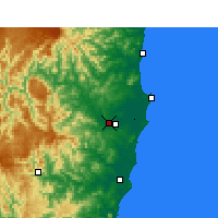 Nearby Forecast Locations - Kempsey aeropuerto - Mapa