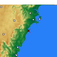 Nearby Forecast Locations - Ulladulla - Mapa