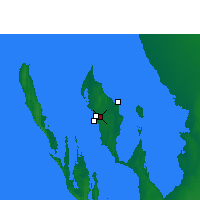 Nearby Forecast Locations - Shark Bay aeropuerto - Mapa