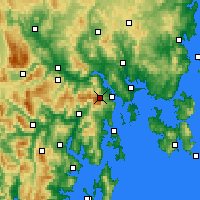 Nearby Forecast Locations - Mt Wellington - Mapa