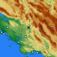 Nearby Forecast Locations - Knin - Mapa