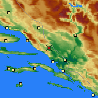 Nearby Forecast Locations - Vrgorac - Mapa