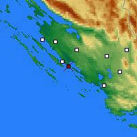 Nearby Forecast Locations - Pakoštane - Mapa