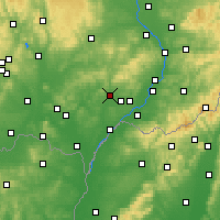 Nearby Forecast Locations - Kyjov - Mapa