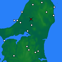 Nearby Forecast Locations - Brønderslev - Mapa