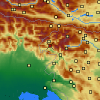 Nearby Forecast Locations - Kobarid - Mapa