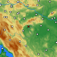 Nearby Forecast Locations - Metlika - Mapa