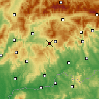 Nearby Forecast Locations - Detva - Mapa