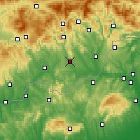 Nearby Forecast Locations - Rimavská Sobota - Mapa