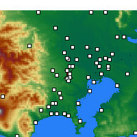 Nearby Forecast Locations - Nishitōkyō - Mapa
