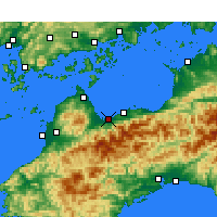 Nearby Forecast Locations - Saijō - Mapa