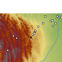 Nearby Forecast Locations - La Angostura - Mapa