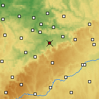 Nearby Forecast Locations - Kirchheim unter Teck - Mapa