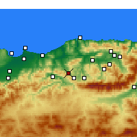 Nearby Forecast Locations - Tizi Gheniff - Mapa