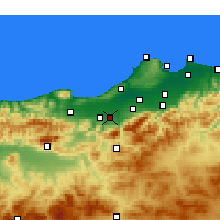Nearby Forecast Locations - Mouzaia - Mapa